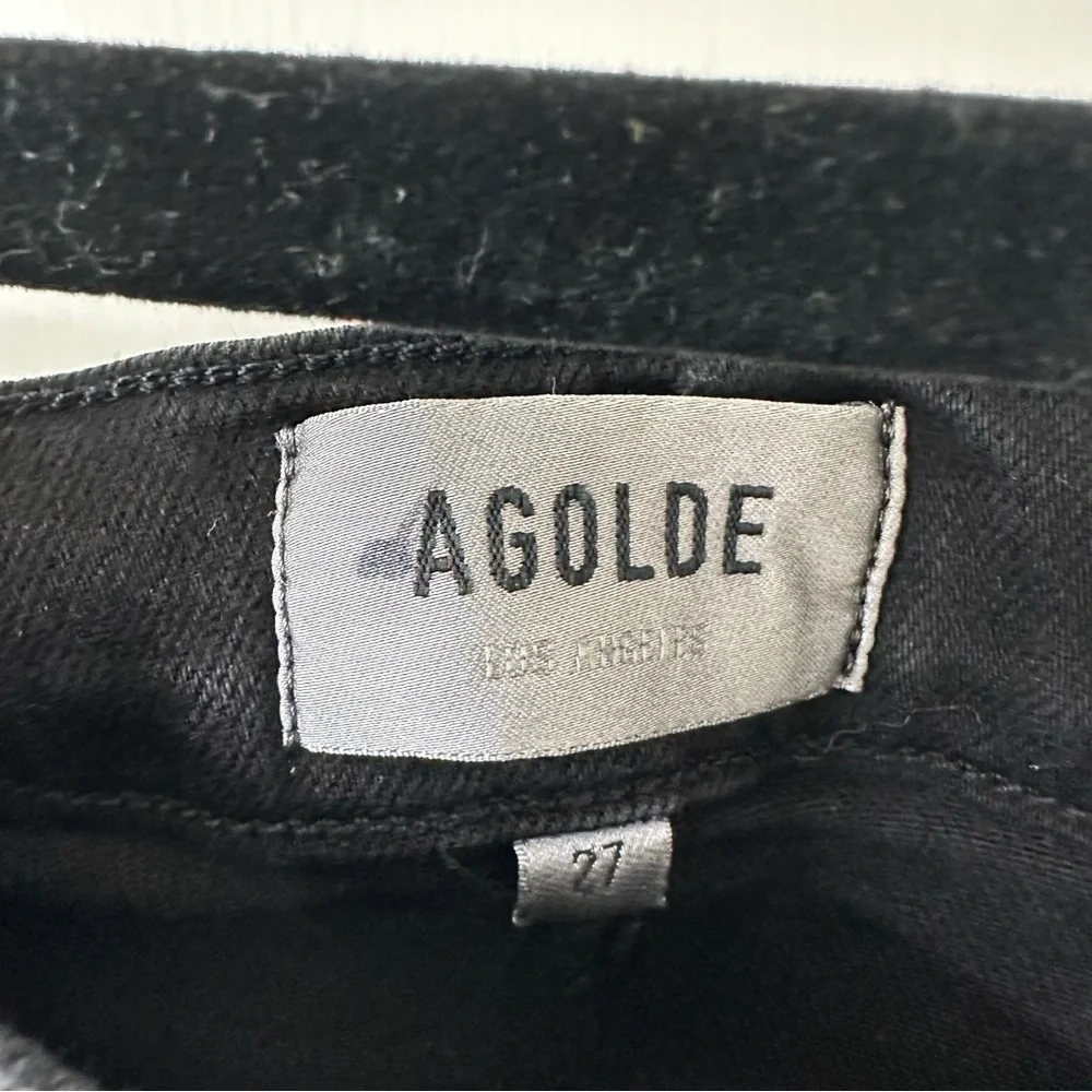 Agolde Sophie Low Rise Black Skinny Jeans, Size 27